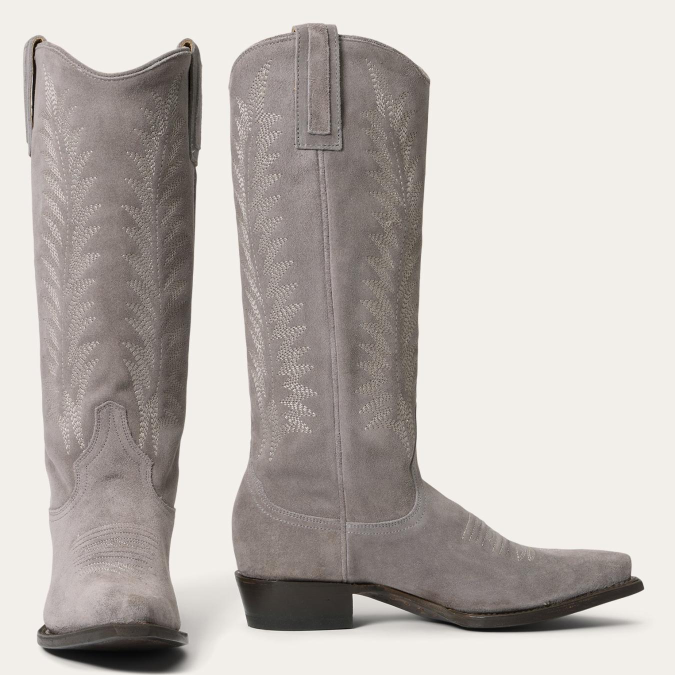 Women Western Stetson Emme Boots Grey