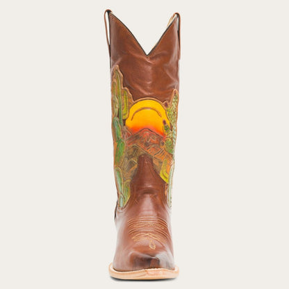 Women Western Stetson Goldie Boots Brown