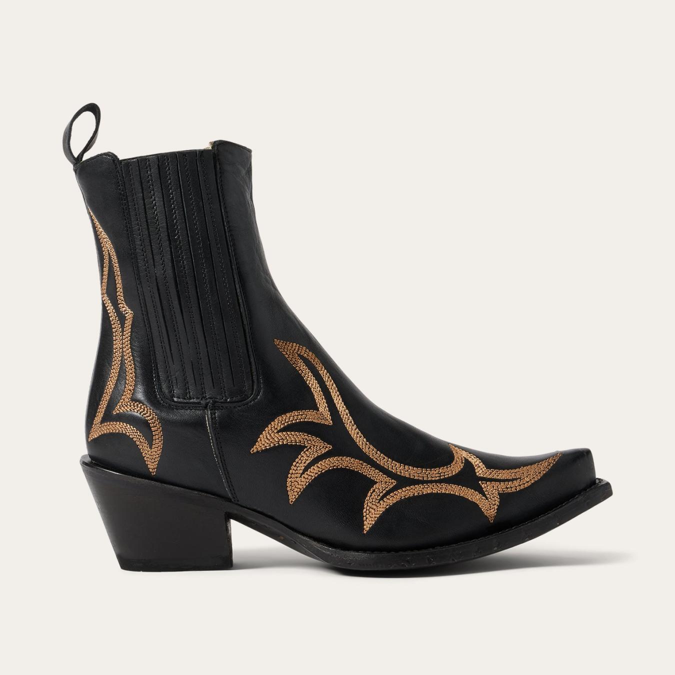 Women Western Stetson Greta Boots Black