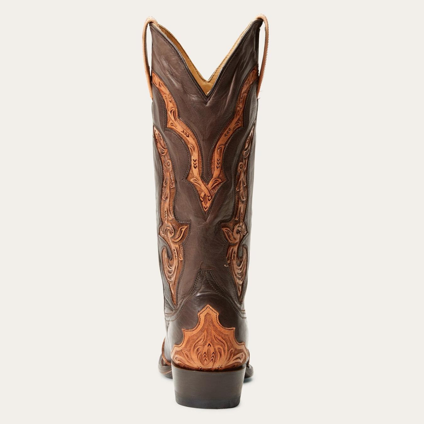 Women Western Stetson Hartley Boots Brown