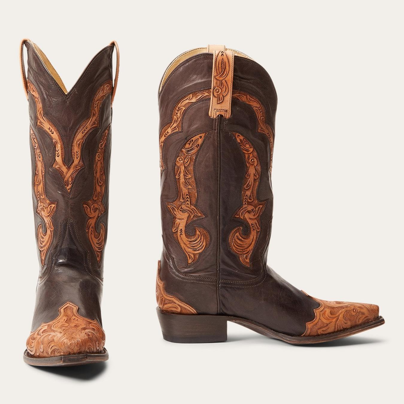 Women Western Stetson Hartley Boots Brown