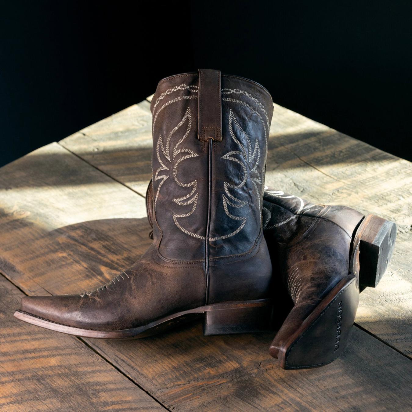 Women Western Stetson Iris Mid-Calf Embroidered Boot Brown