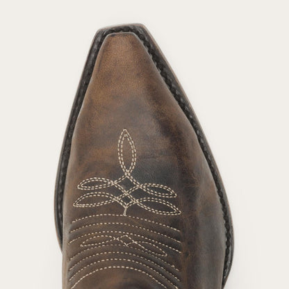 Women Western Stetson Iris Mid-Calf Embroidered Boot Brown
