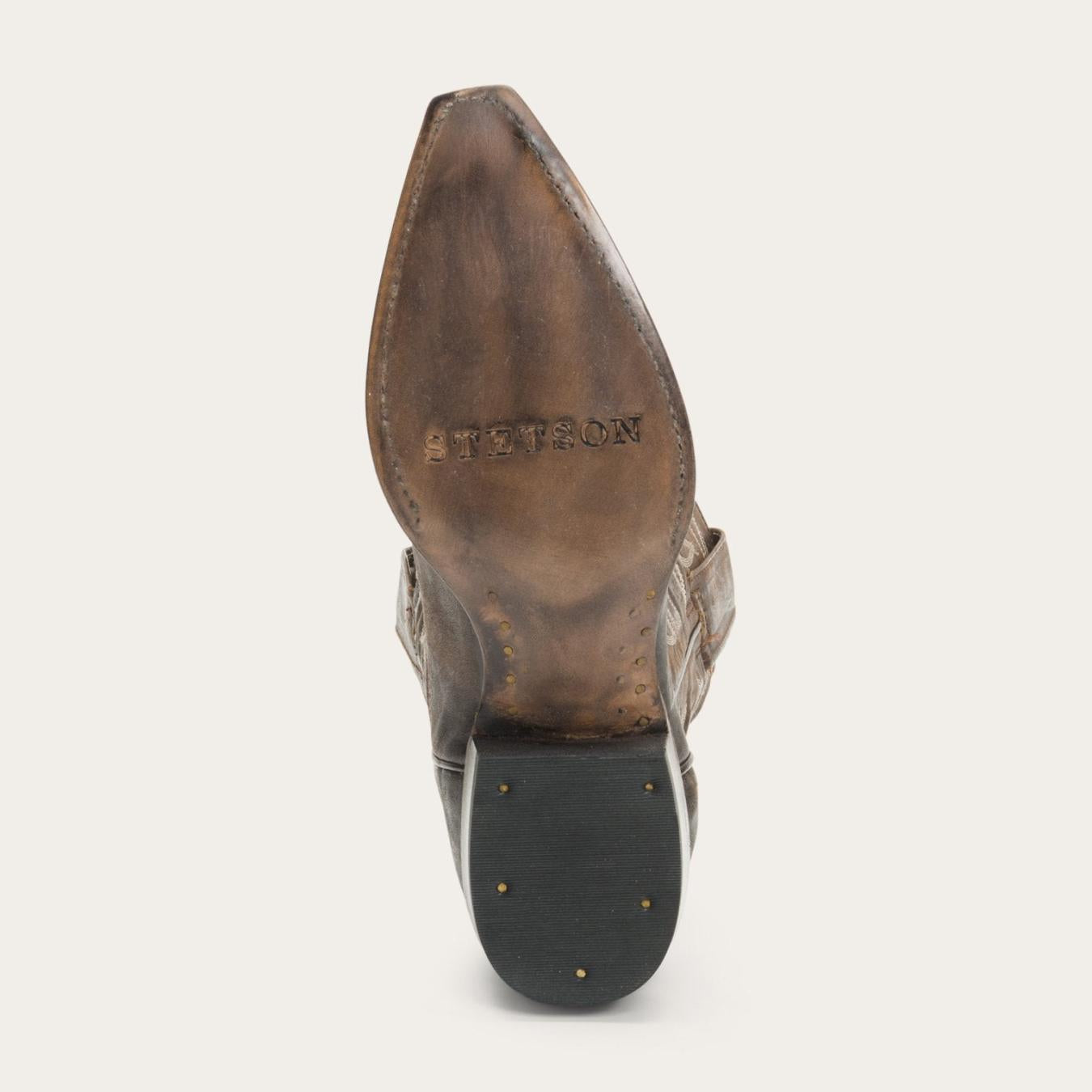 Women Western Stetson Iris Mid-Calf Embroidered Boot Brown