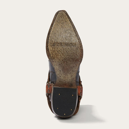 Women Western Stetson Jade Harness Ankle Boot Brown