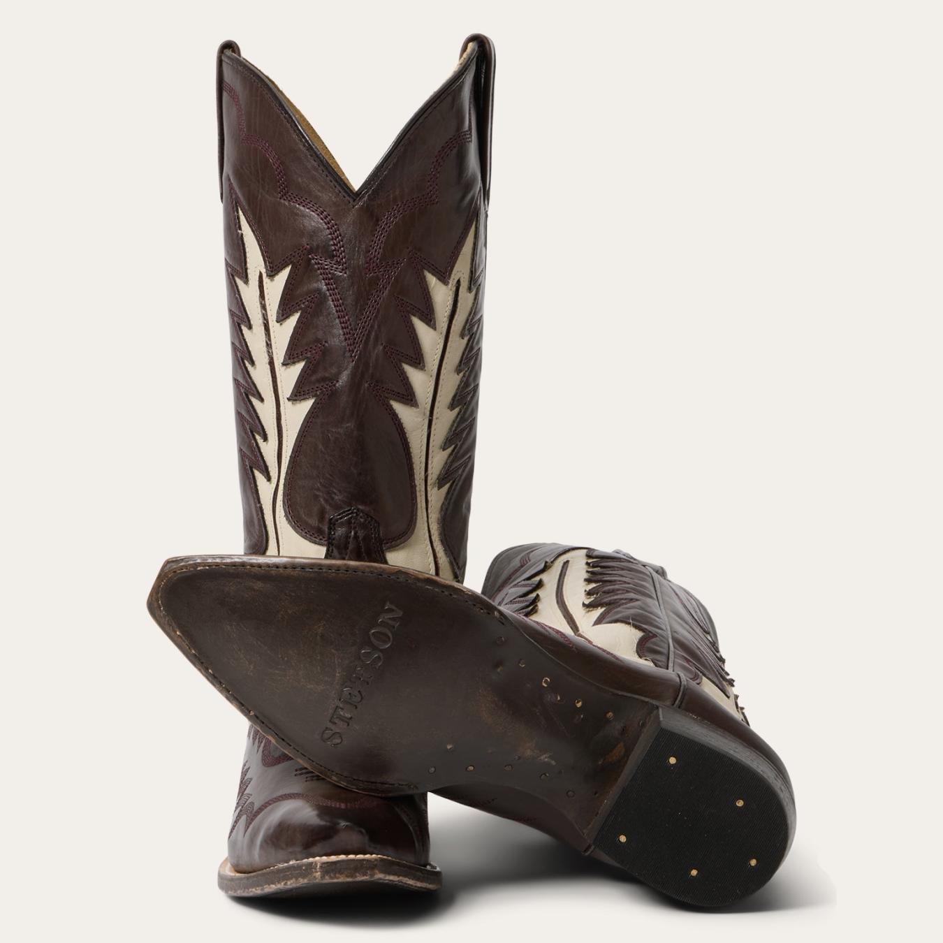 Women Western Stetson Jess Boots Brown