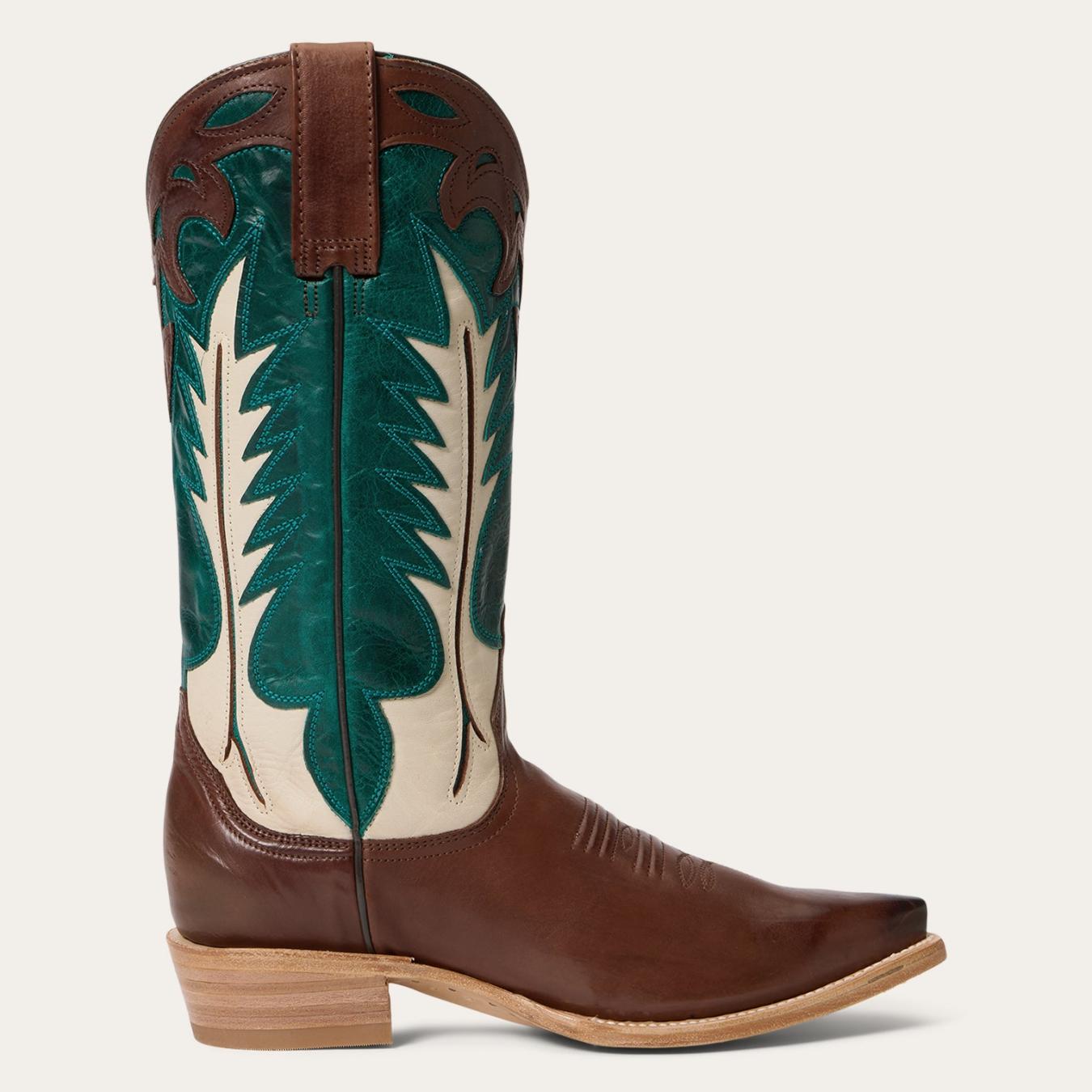 Women Western Stetson Jess Boots Turquoise