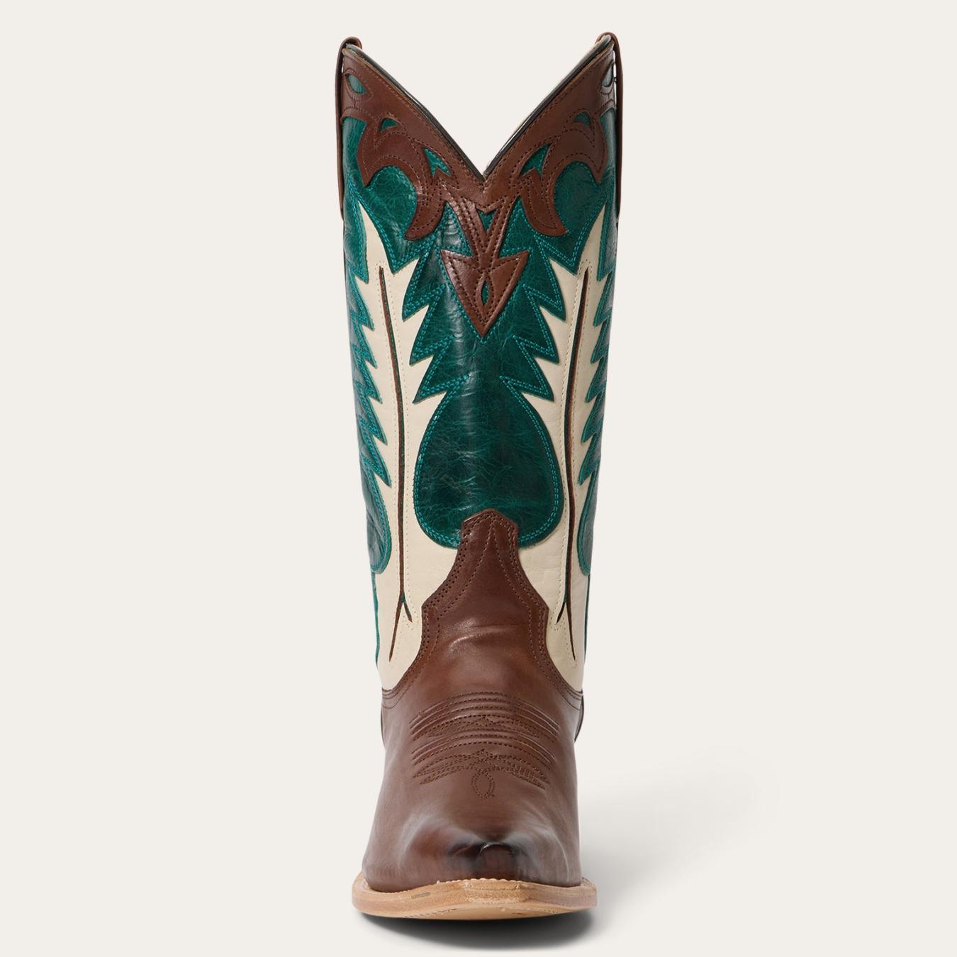 Women Western Stetson Jess Boots Turquoise
