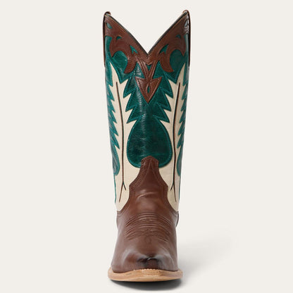 Women Western Stetson Jess Boots Turquoise