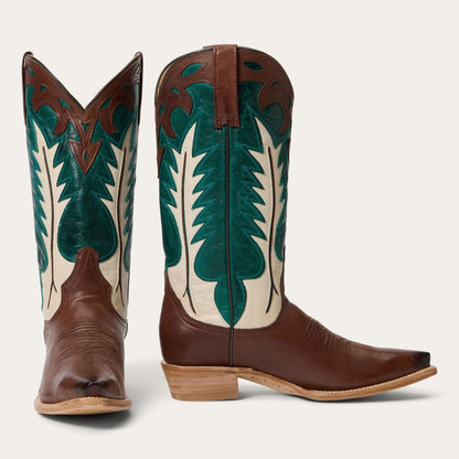 Women Western Stetson Jess Boots Turquoise