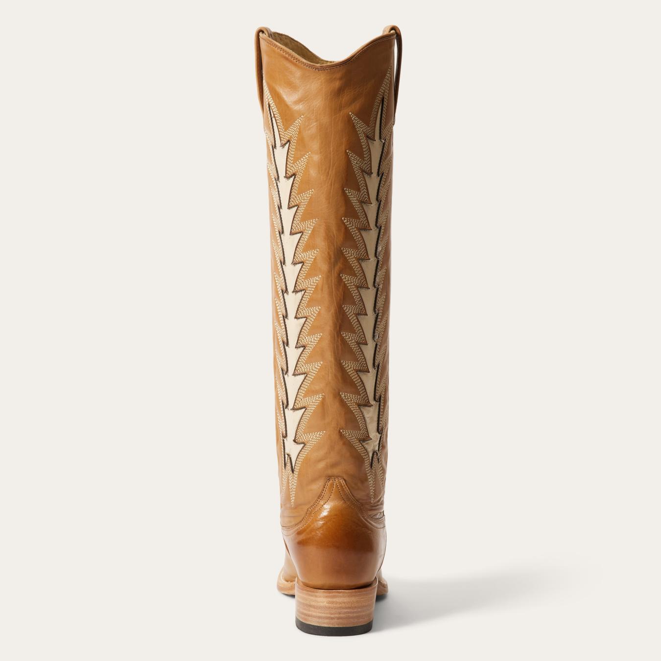 Women Western Stetson Johnnie Boots Brown