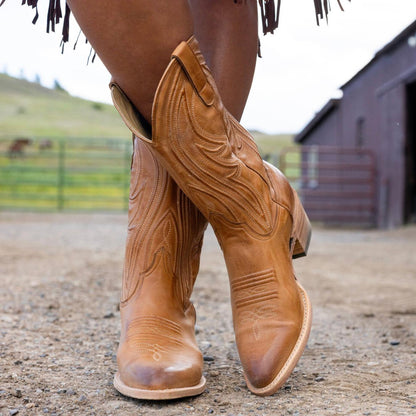 Women Western Stetson Nora Boots Tan