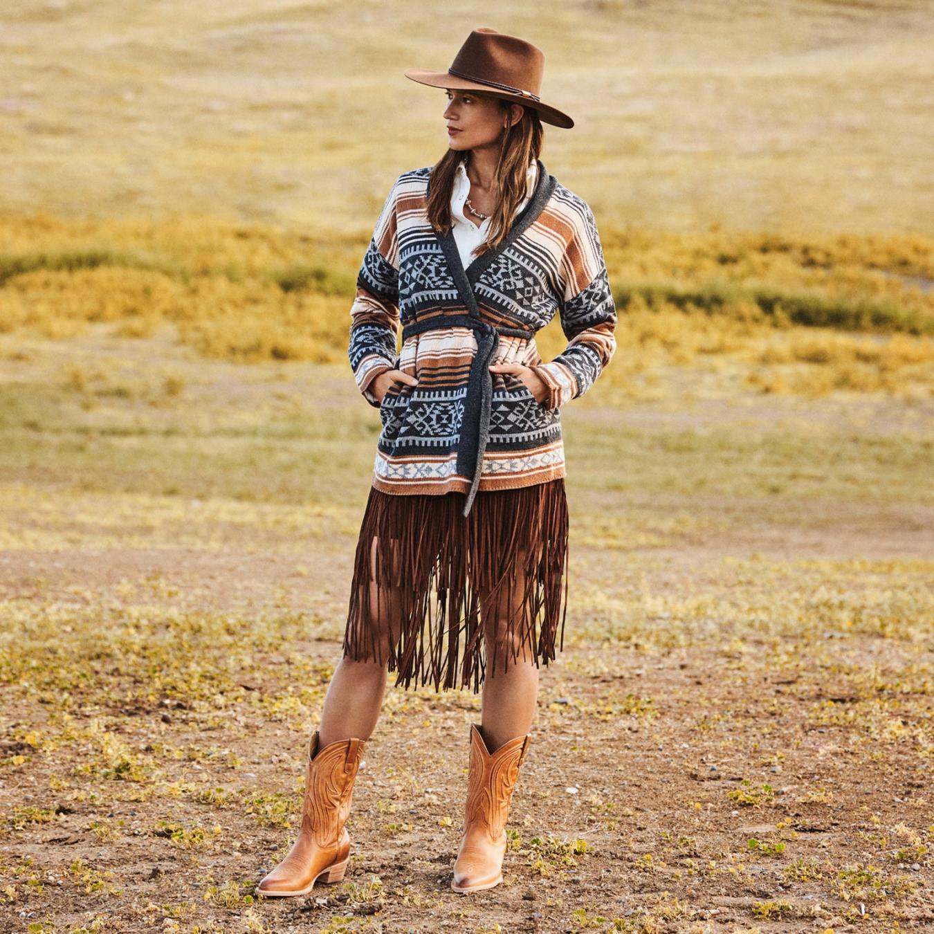 Women Western Stetson Nora Boots Tan