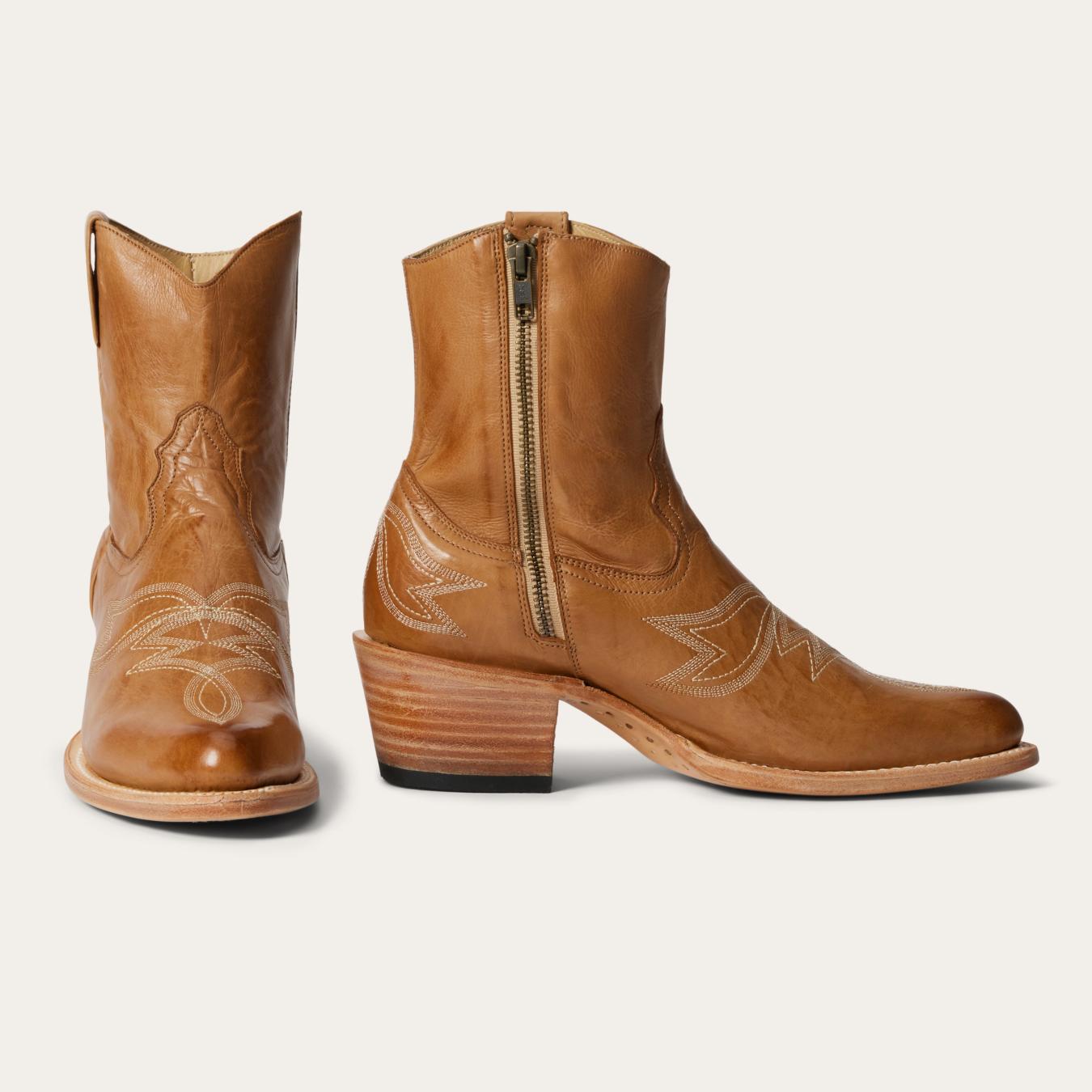 Women Western Stetson Piper Boots Tan