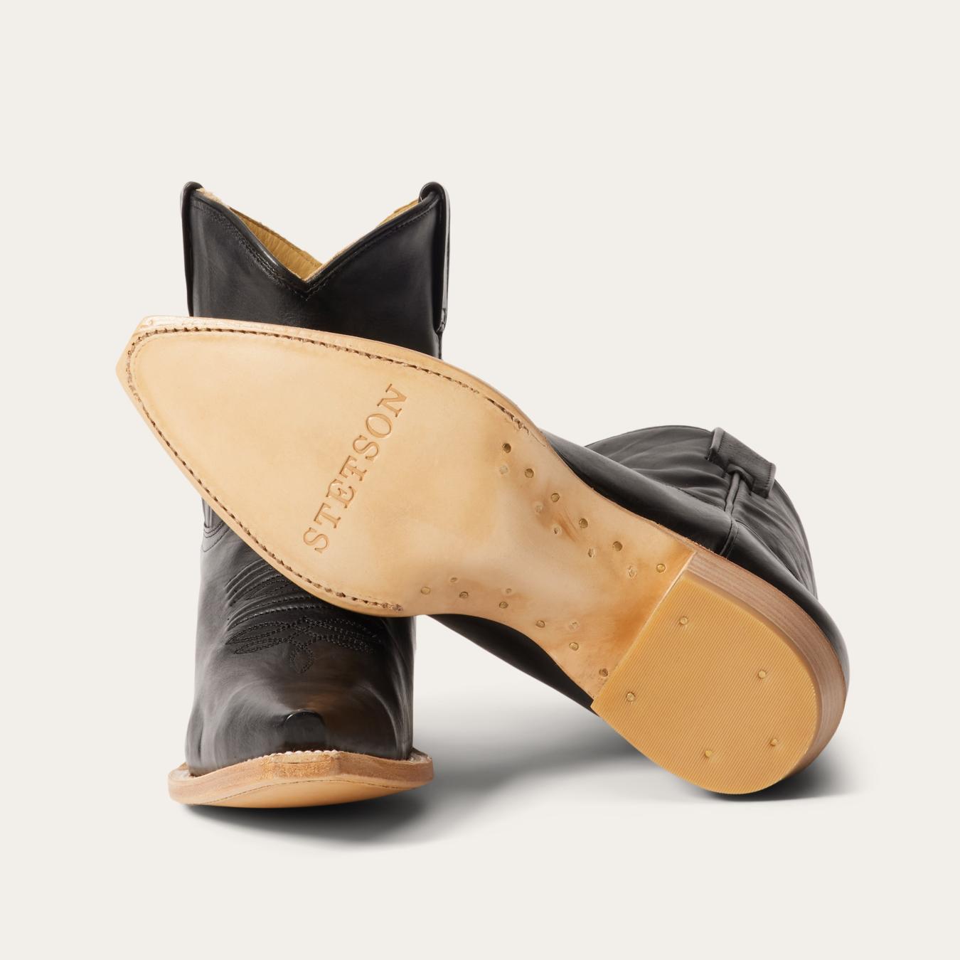 Women Western Stetson Riley Shorty Boots Black