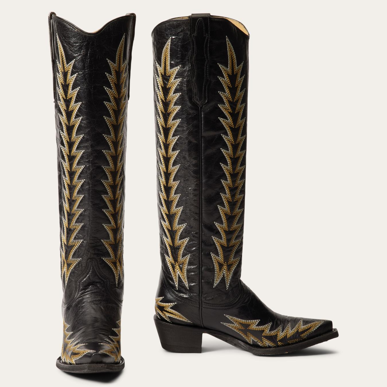 Women Western Stetson Sarah Boots Black