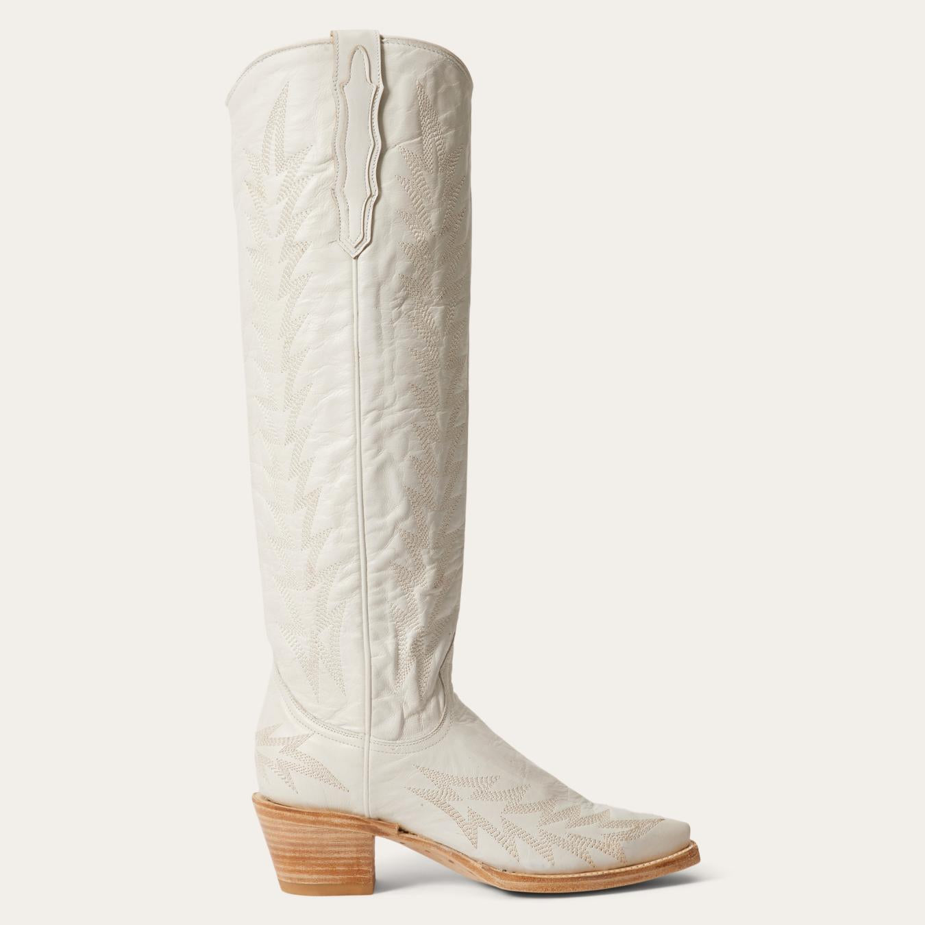 Women Western Stetson Sarah Boots White