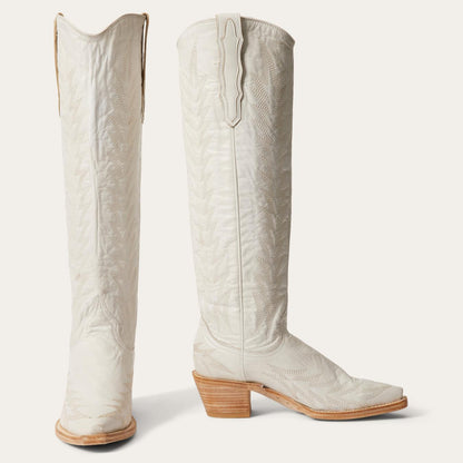 Women Western Stetson Sarah Boots White