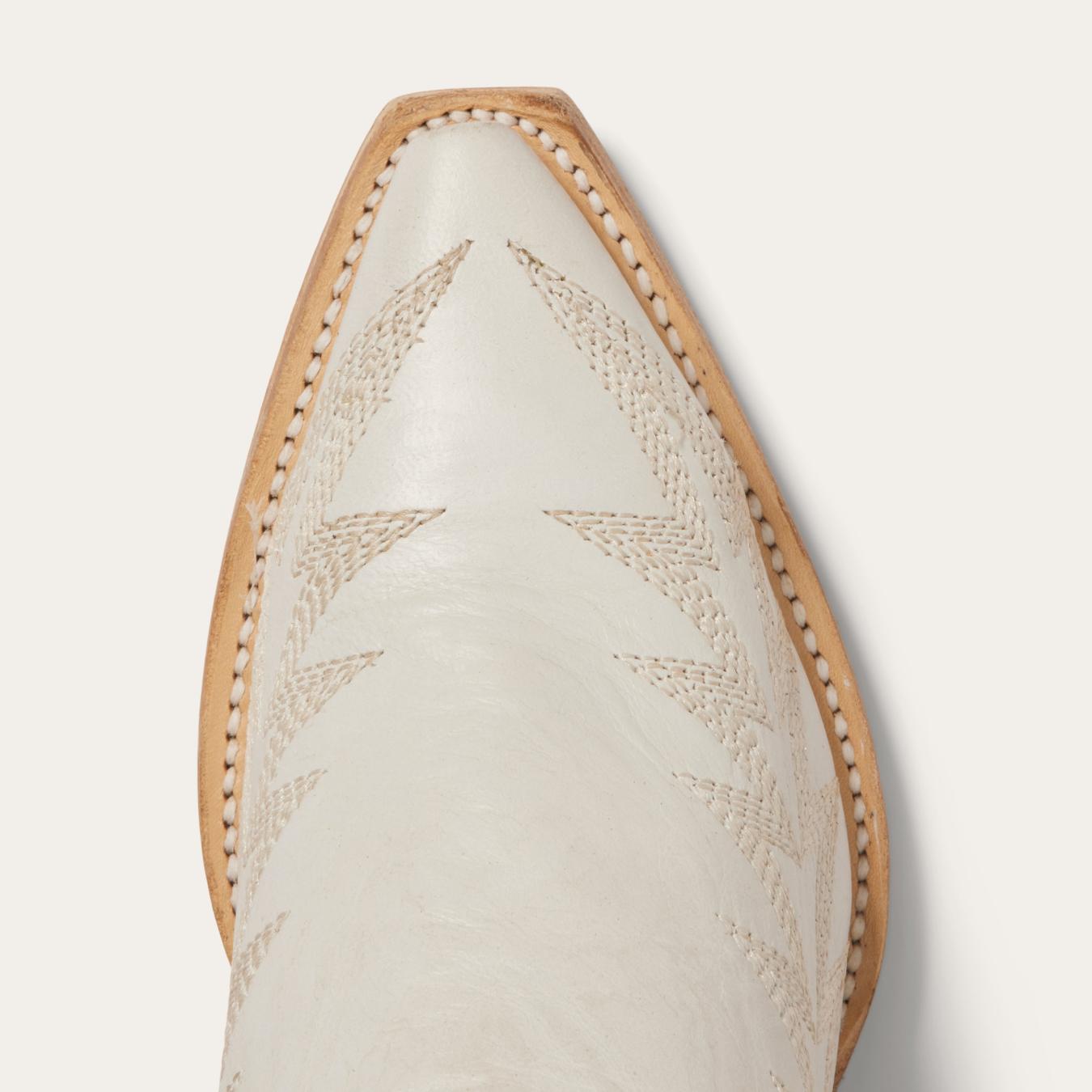 Women Western Stetson Sarah Boots White