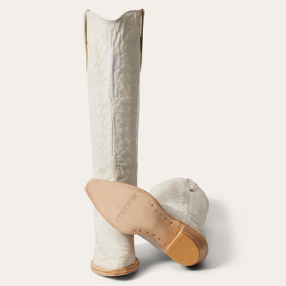 Women Western Stetson Sarah Boots White