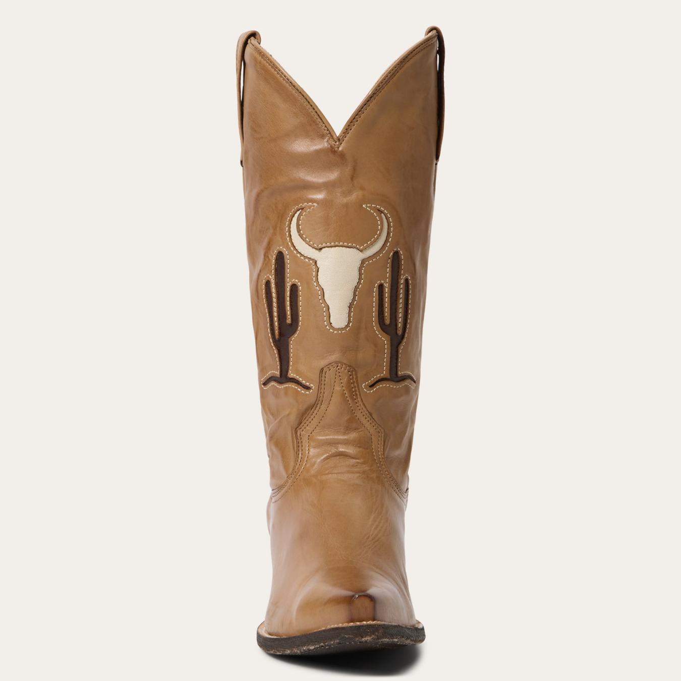 Women Western Stetson Tucson Boots Tan